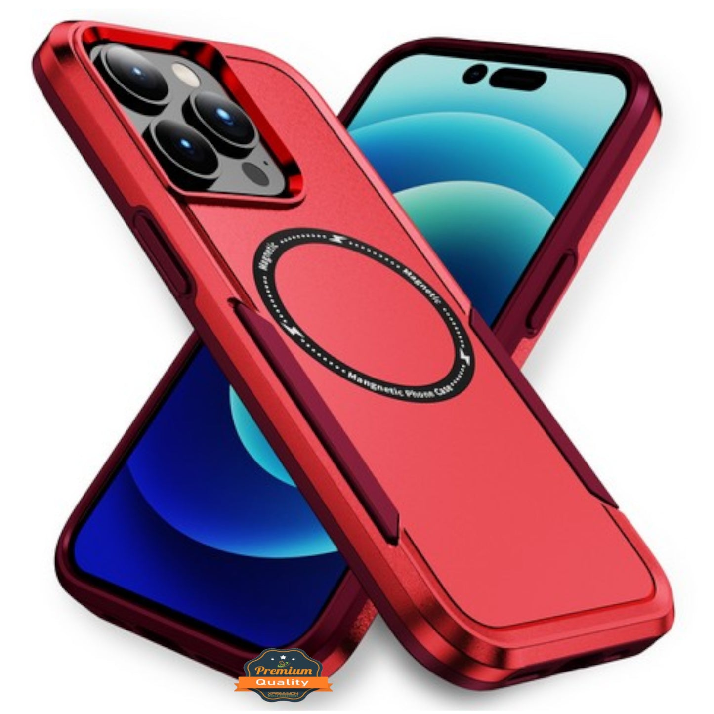 For Apple iPhone 17 Heavy Duty Rugged & Dual-Layer Protection and Magnetic Circle Compatible with Magsafe Shockproof Case Cover