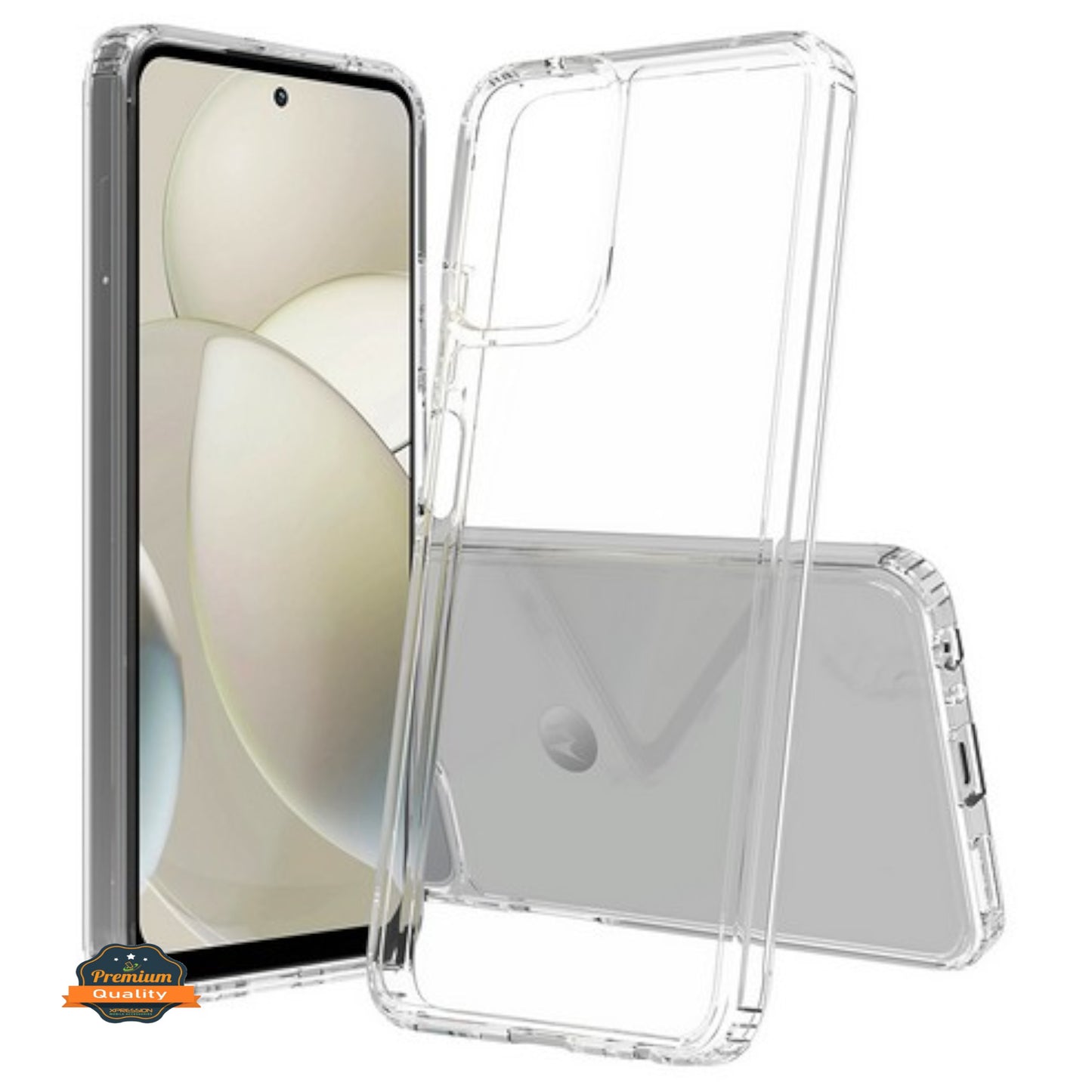 For Motorola Moto G Power 5G 2025 Crystal HD Clear Back Hybrid Case TPU Bumper Frame Slim Shockproof Hard Defender Case Cover