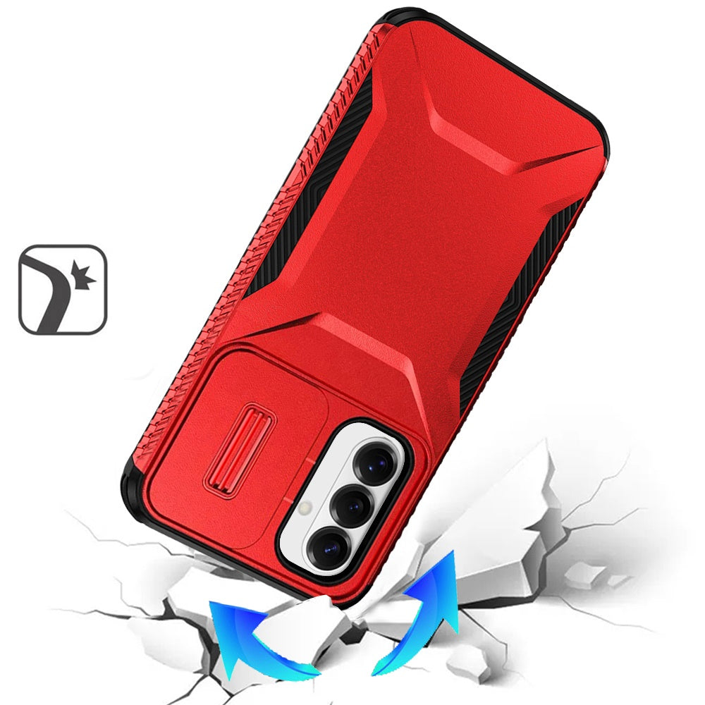 For Samsung Galaxy S26+ / S26 Plus Slim Fit Shockproof Hybrid with Slide Camera Window Covering, Rugged Tpu Silicone Hard PC Bumper Case Cover