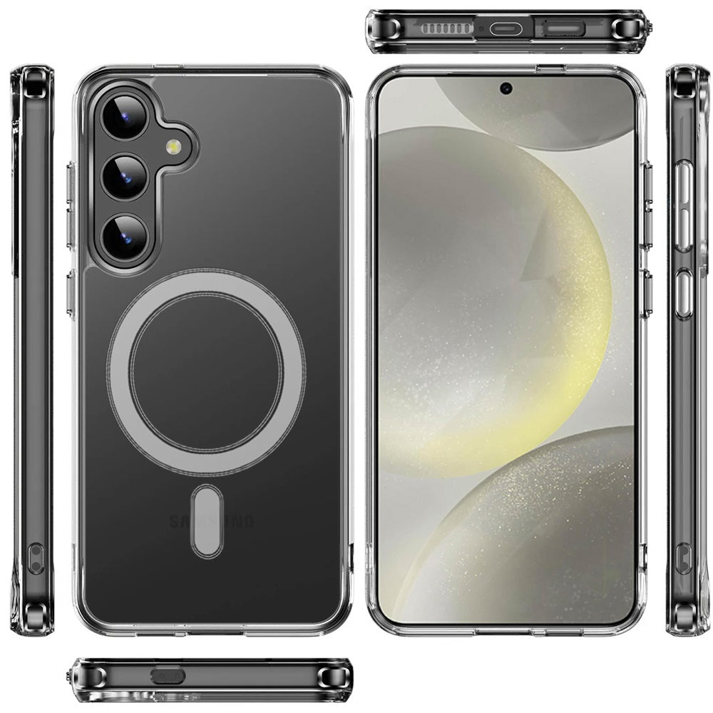 For Apple iPhone 11 Pro Max Clear Magnetic Case with Built-in Magnets Compatible with MagSafe Slim Soft TPU Bumper Case Cover Clear