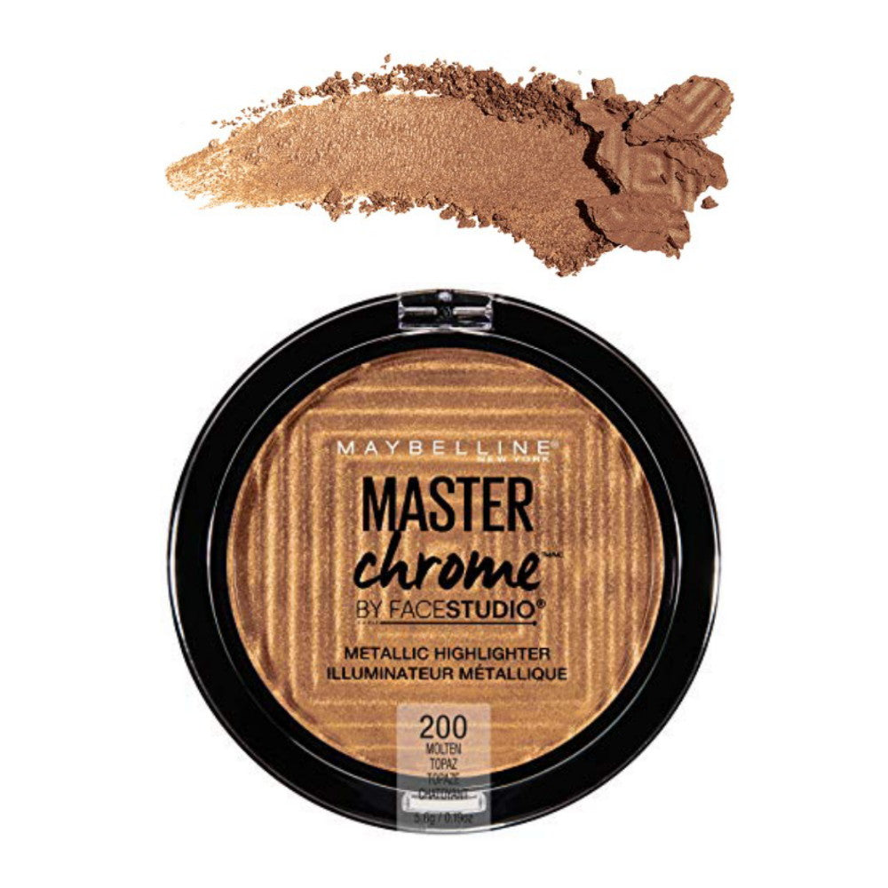 MAYBELLINE FaceStudio Master Chrome Metallic Highlighter Molten Topaz 0.24 oz / 6.7 g