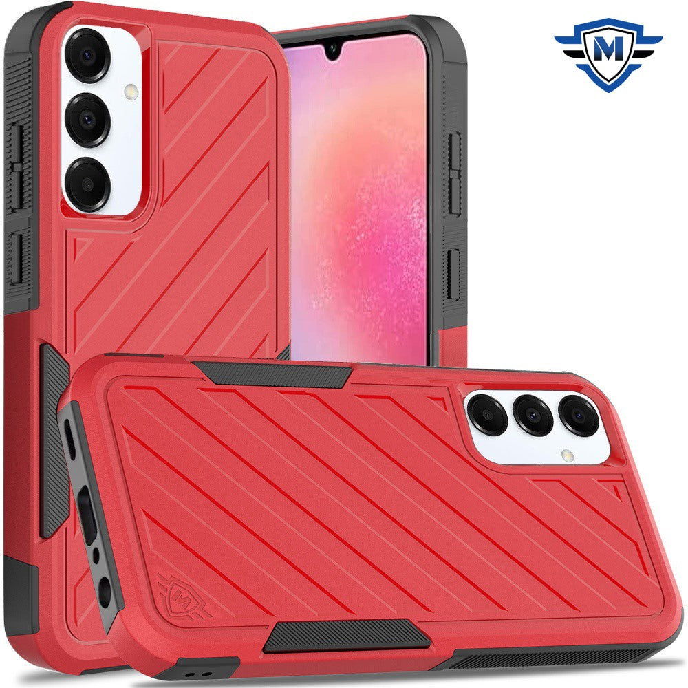 For Samsung Galaxy A26 Premium Hybrid Rugged lined Shockproof Textured 2-in-1 Non-Slip Hard PC & TPU Non Slip Tough Case Cover