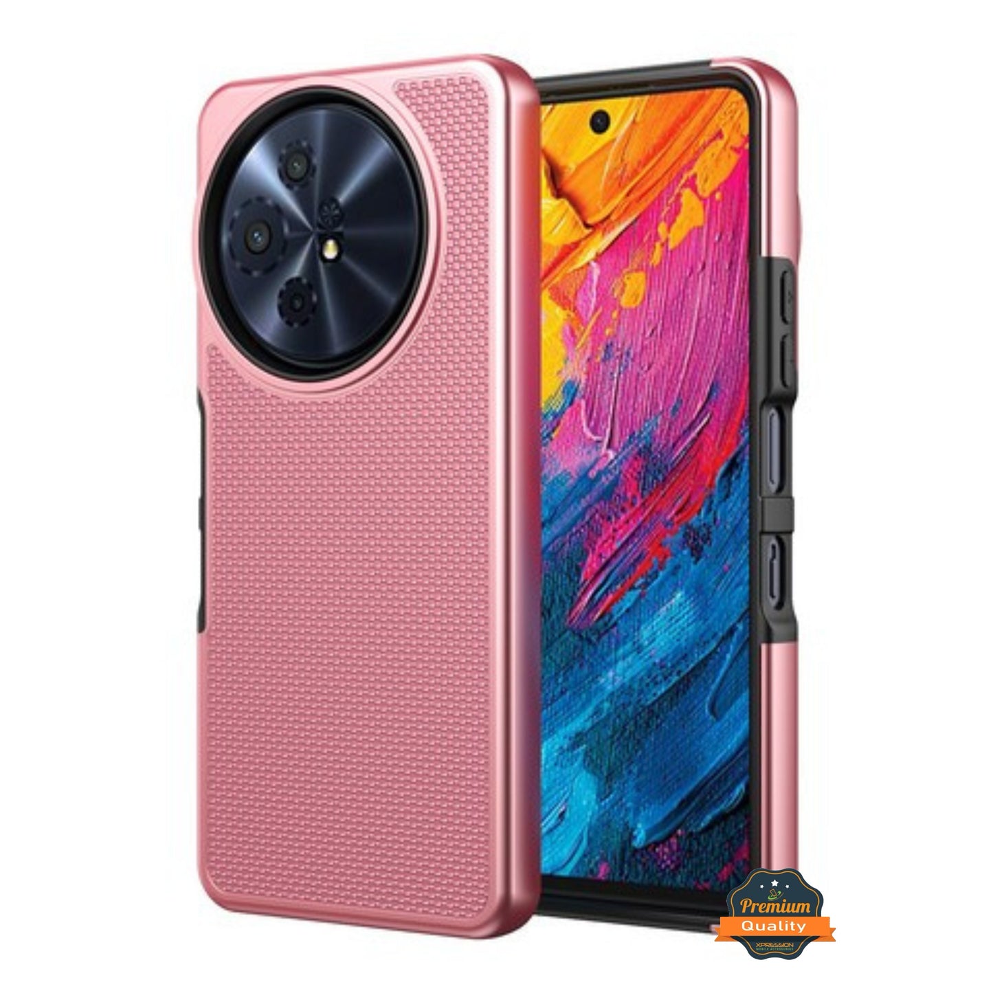For TCL 60 XE NXTPAPER Dual Layer Slim & Tough Hybrid Shockproof Heavy Duty Rubber TPU Matte with Textured Rugged Shell Protection Case Cover