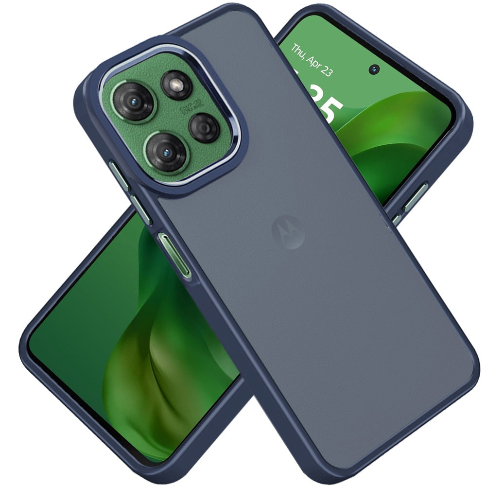 For Motorola Moto G 5G 2025 Slim Fit Thin Hybrid,Frosted Matte Polished Acrylic Hard PC with TPU Rubber Frame Case Cover