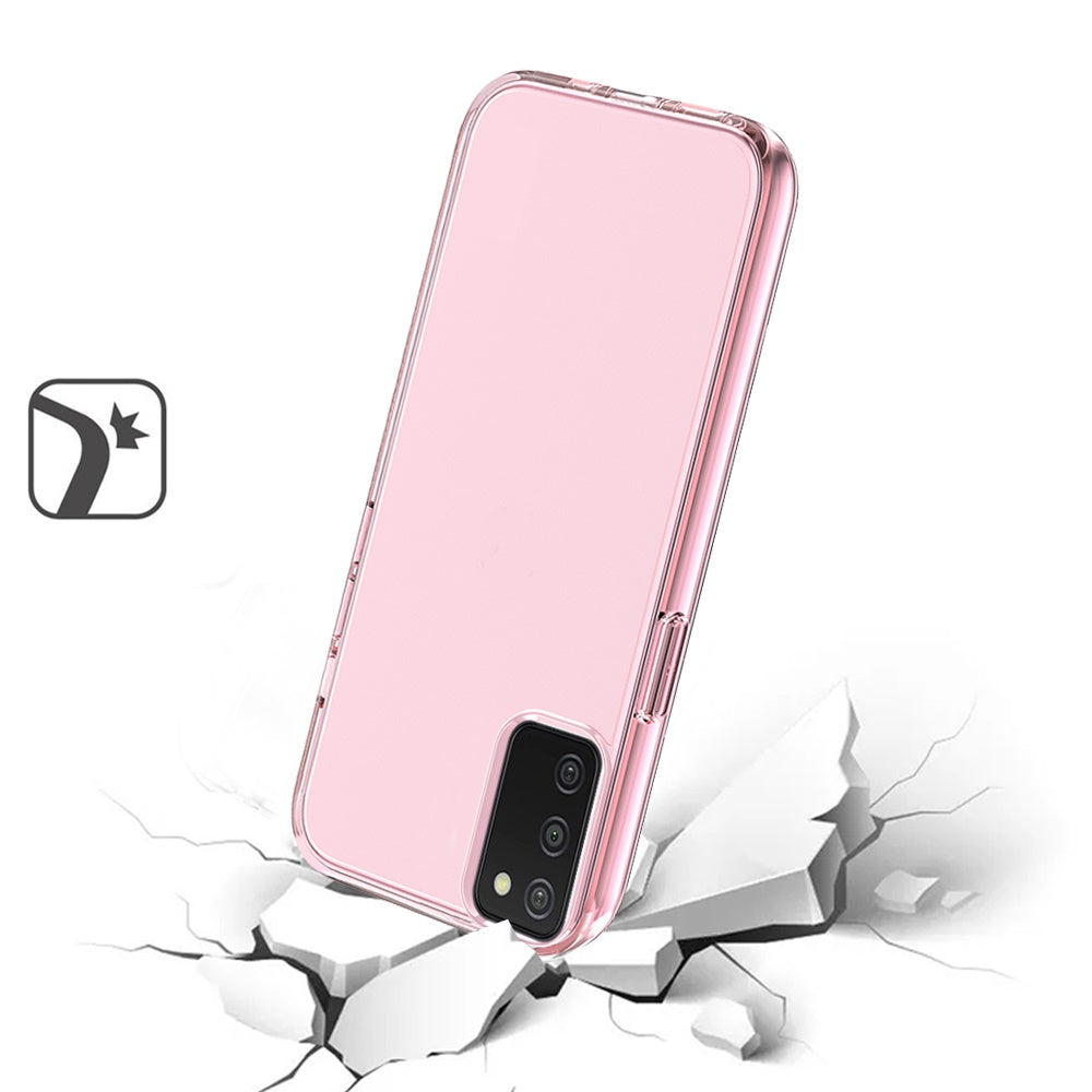 For Apple iPhone 17E /16E Transparent Shock Absorption PC + TPU Rubber Gel Thick 3mm Hybrid Silicone Slim Fit Back Case Cover Pink