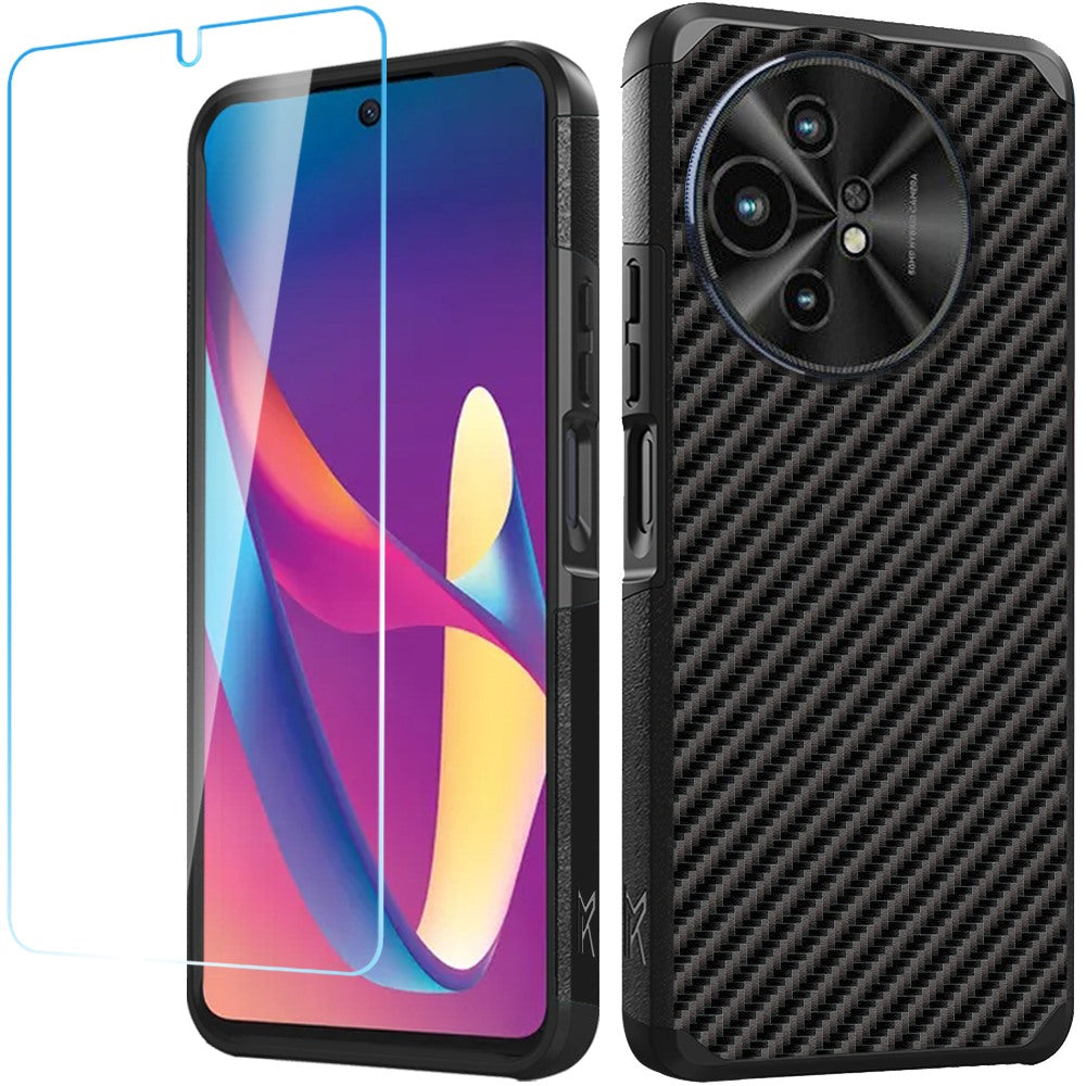 For TCL 50 XL 5G Fashion Graphic Design Pattern Hard PC TPU 2in1 Tough Strong Hybrid Shockproof Frame + Screen Protectror Case Cover -