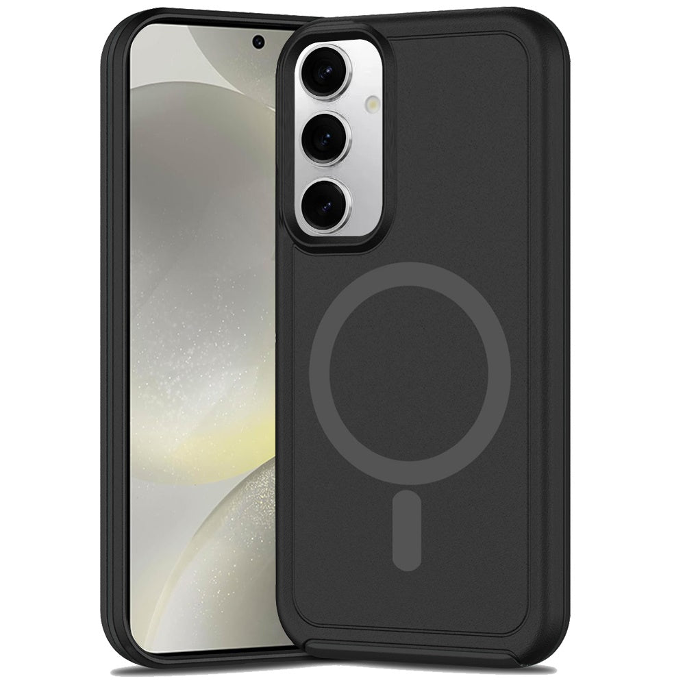 For Samsung Galaxy S25 Ultra Magnetic Circle, MagSafe Compatible, Guard Fused Heavy-Duty Hybrid Shockproof Slim Case Cover