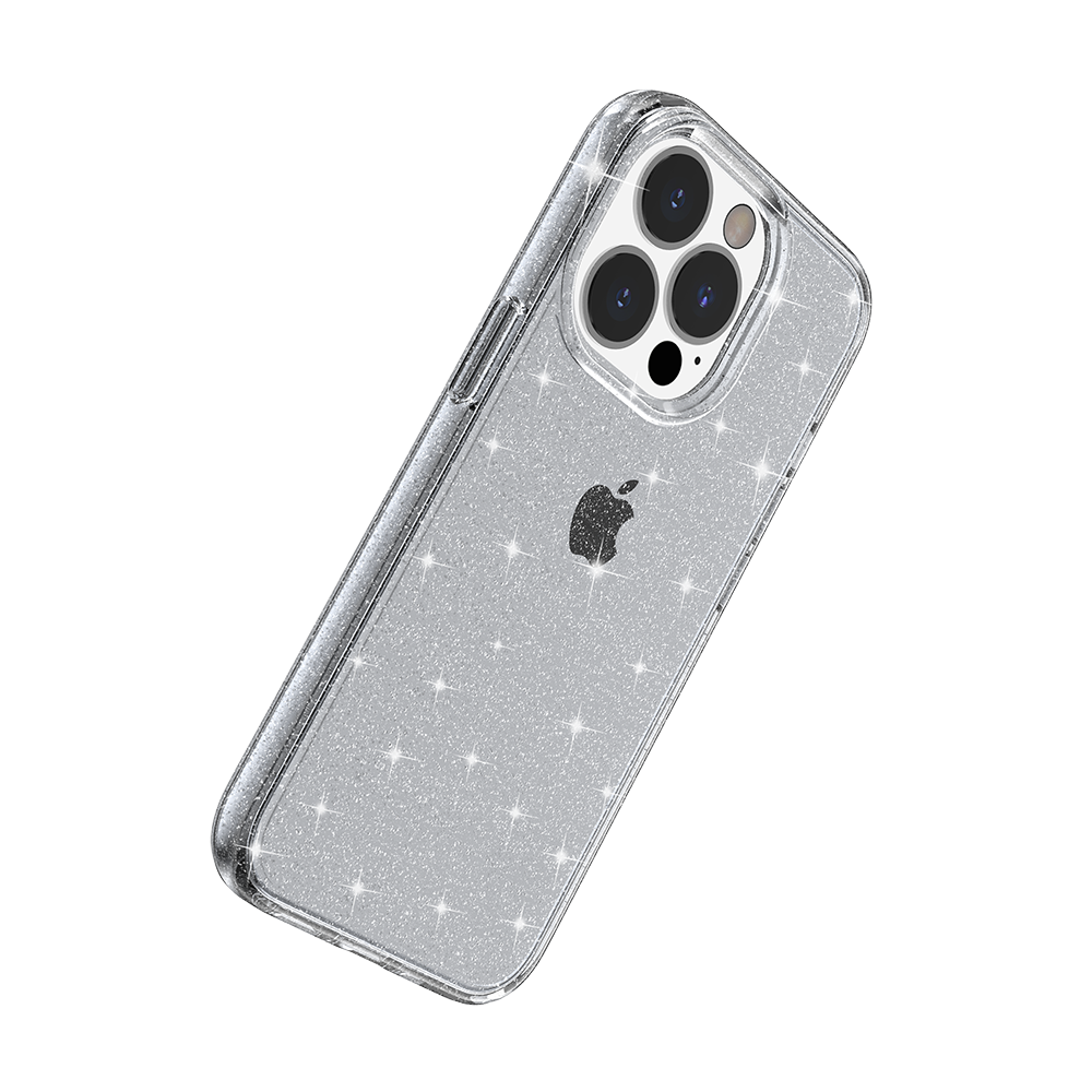 For Samsung Galaxy A16 5G Transparent Glitter Shiny Sparkle Bling TPU Rubber Hard Back Hybrid Frame Shockproof Case Cover Gray Smoke