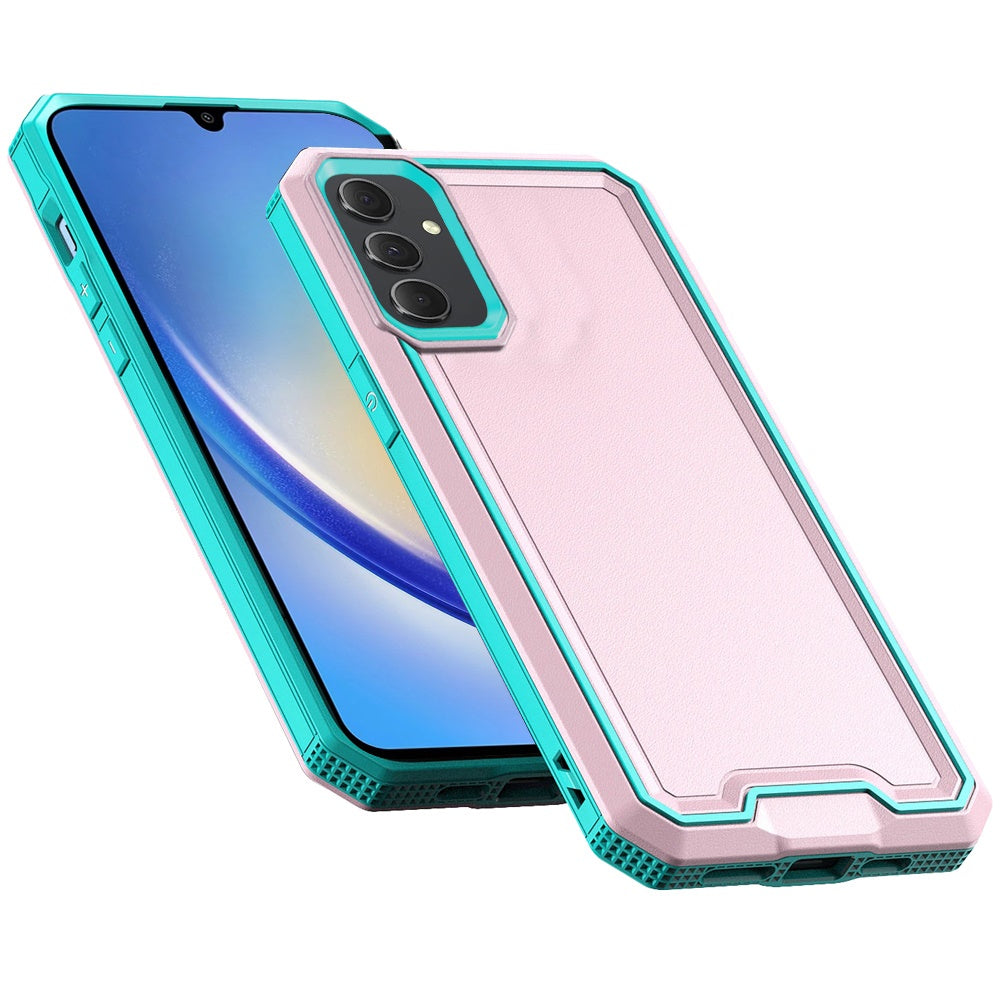 For Samsung Galaxy A35 Premium Fused Hybrid Tough Strong Hard PC TPU Rubber Shockproof Drop Protection Impact Case Cover Blue