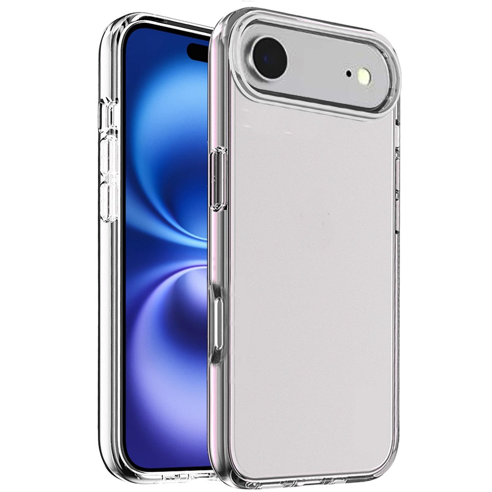 For Apple iPhone 17 AIR Transparent Shock Absorption PC + TPU Rubber Gel Thick 3mm Hybrid Silicone Slim Fit Back Case Cover