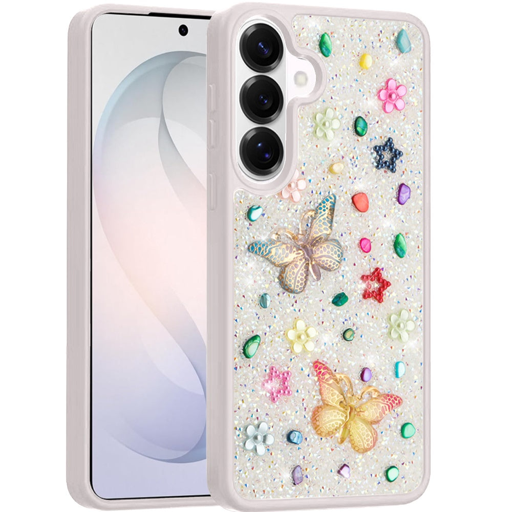 Phone Case for Samsung Galaxy S26 3D Butterfly Diamond Bling Glitter Shockproof Stylish Protective Luxury Hybrid Sparkly Durable Grip Design Cover