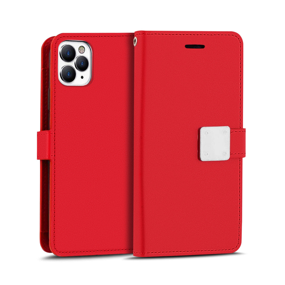 For Motorola Moto G Power 5G 2026 PU leather Wallet 6 Card Slots folio with Wrist Strap & Kickstand Pouch Flip Shockproof Case Cover Red