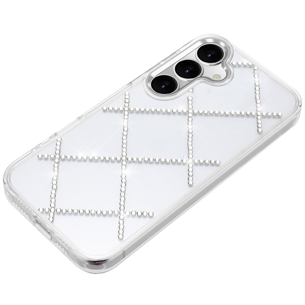 For Samsung Galaxy S26+ / S26 Plus Gem Glitter Diamond Bling Clear Hybrid TPU Cover, Colorful Shockproof Protective Back, Slim Fit for Women Girls Case Cover