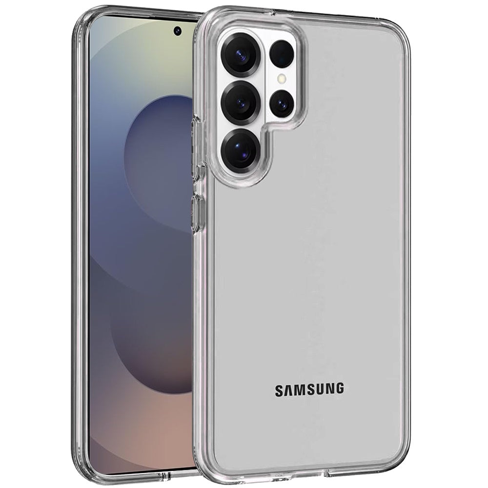 For Samsung Galaxy S26 Ultra Transparent Shock Absorption PC + TPU Rubber Gel Thick 3mm Hybrid Silicone Slim Fit Back Case Cover