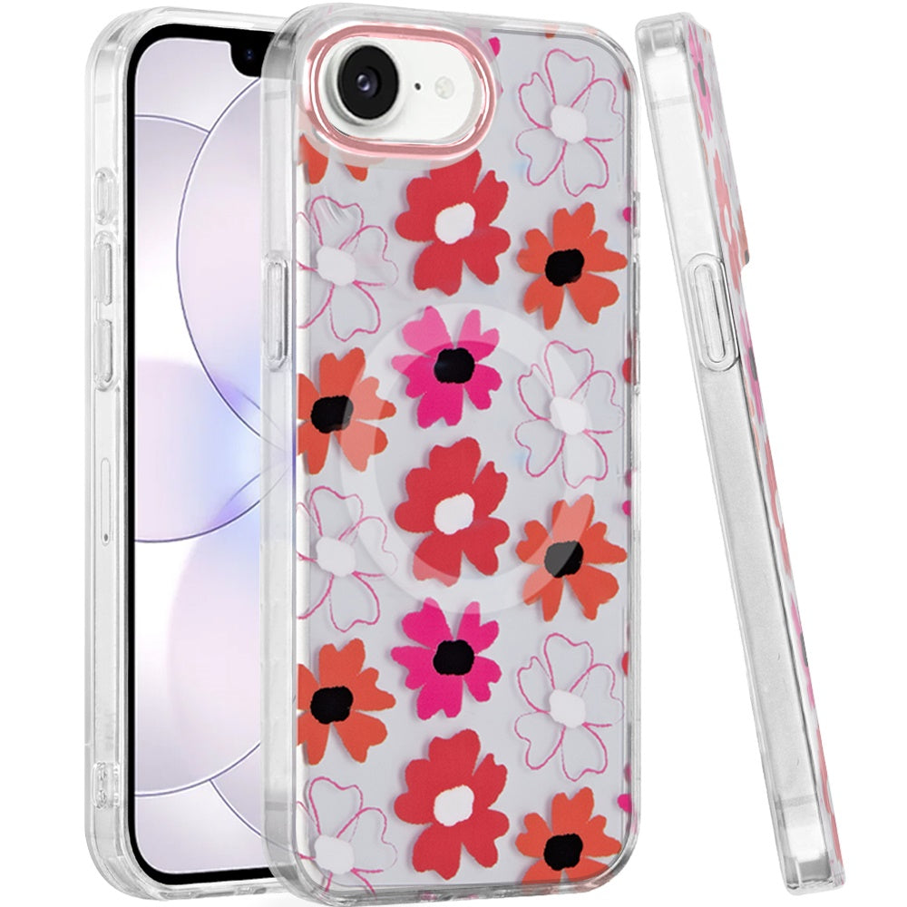 Phone Case for Apple iPhone 17E /16E Stylish Design Shockproof Magnetic TPU IMD Print Rugged Grip Drop Protection Slim Fit Fashion Cover