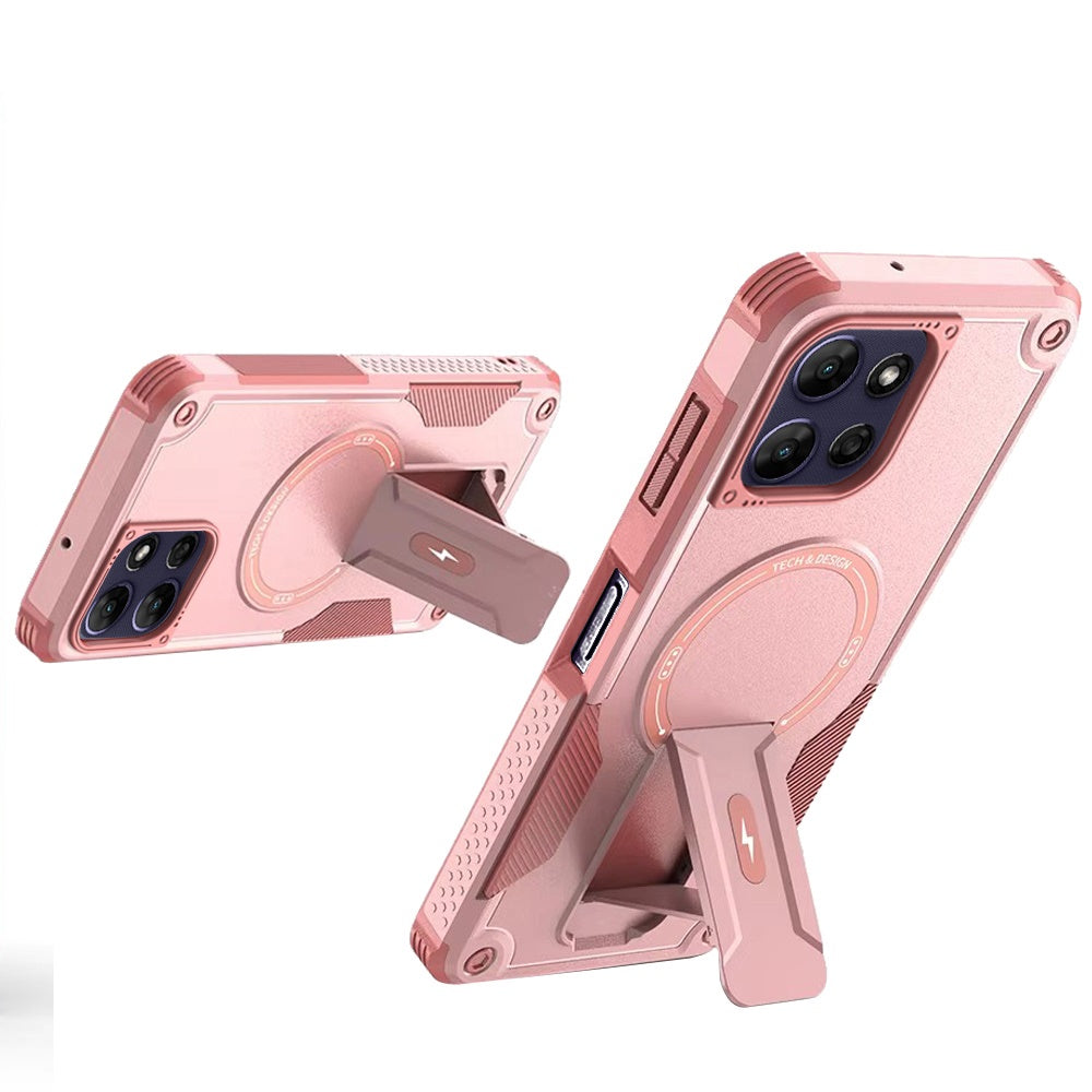 Phone Case for Motorola Moto G Power 5G 2026 /2025 Magnetic Kickstand Rugged Shockproof Armor Grip Anti Slip Heavy Duty Protective Matte Stand Hybrid Cover