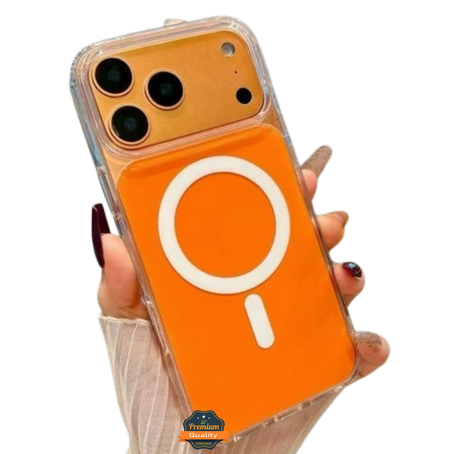 For Apple iPhone 17 Pro Crystal Clear Colorful Case Compatible with MagSafe, Shockproof Slim Protective Hybrid TPU Case Cover