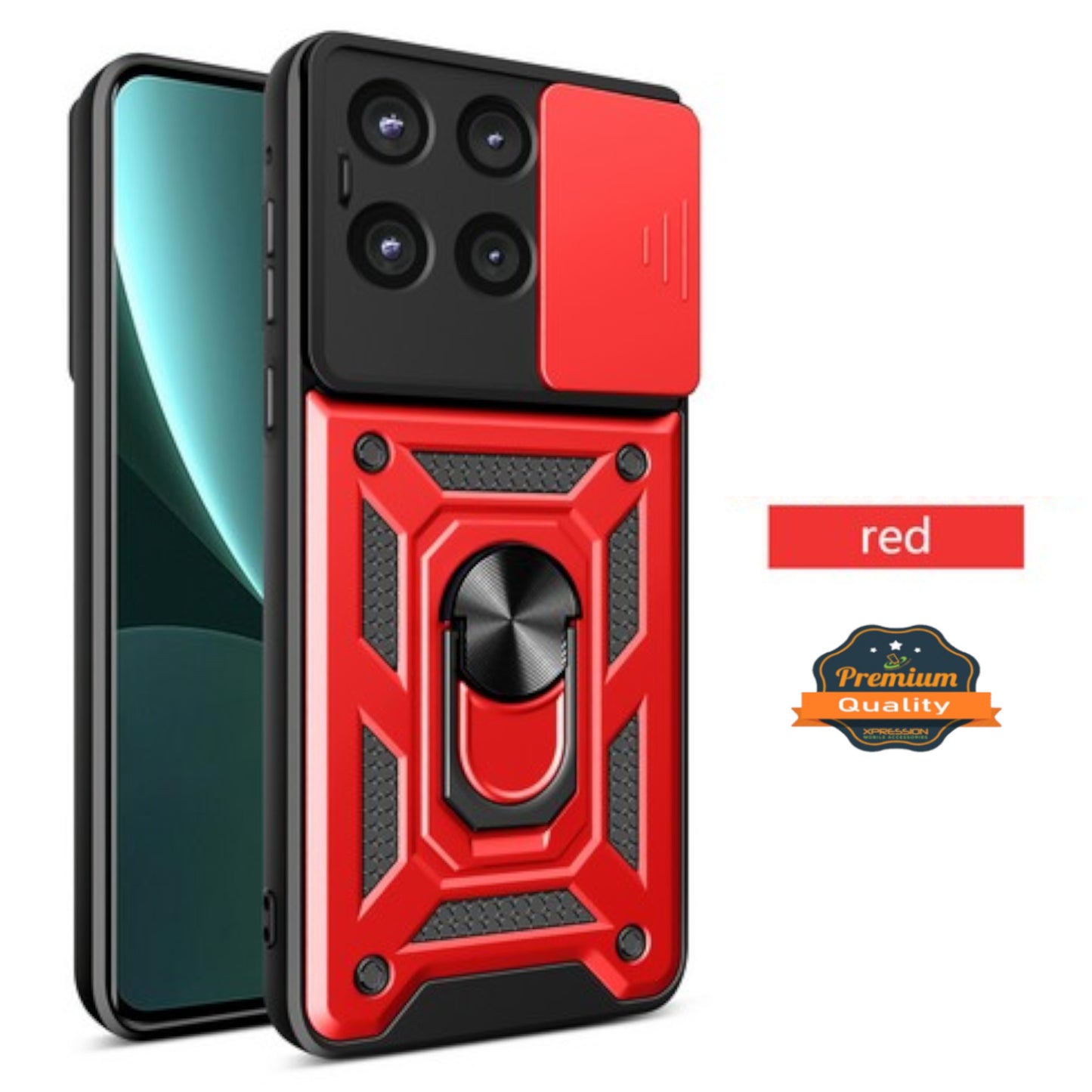 For Motorola Moto G 5G 2026 / Moto G Play 2026 Hybrid Shockproof, Built-in Sliding Camera Lens Protection with Magnetic Finger Ring Stand Holder Case Cover