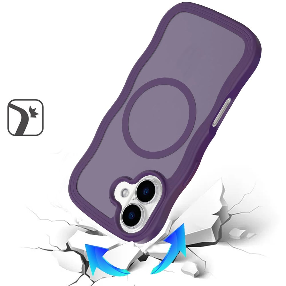 For Apple iPhone 17 (6.3") Grip Hand Magnetic Hybrid Case Shockproof Protection Matte Skin Rubber TPU + PC Case Cover