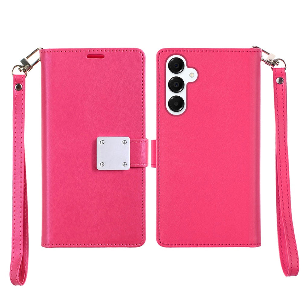For Samsung Galaxy S25 Plus /S25+ /S24/Plus Wallet Cases PU Leather with Credit Card /ID /Cash Holder Slot Dual Flip Book Pouch, Stand and Strap Case Cover