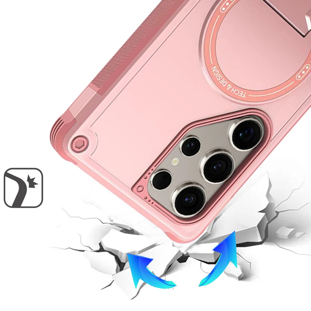 For Samsung Galaxy S26 Ultra Magnetic Invisible Kickstand Holder with Magsafe, Slim Fit Shockproof Hybrid Military Grade Heavy Duty Case Cover
