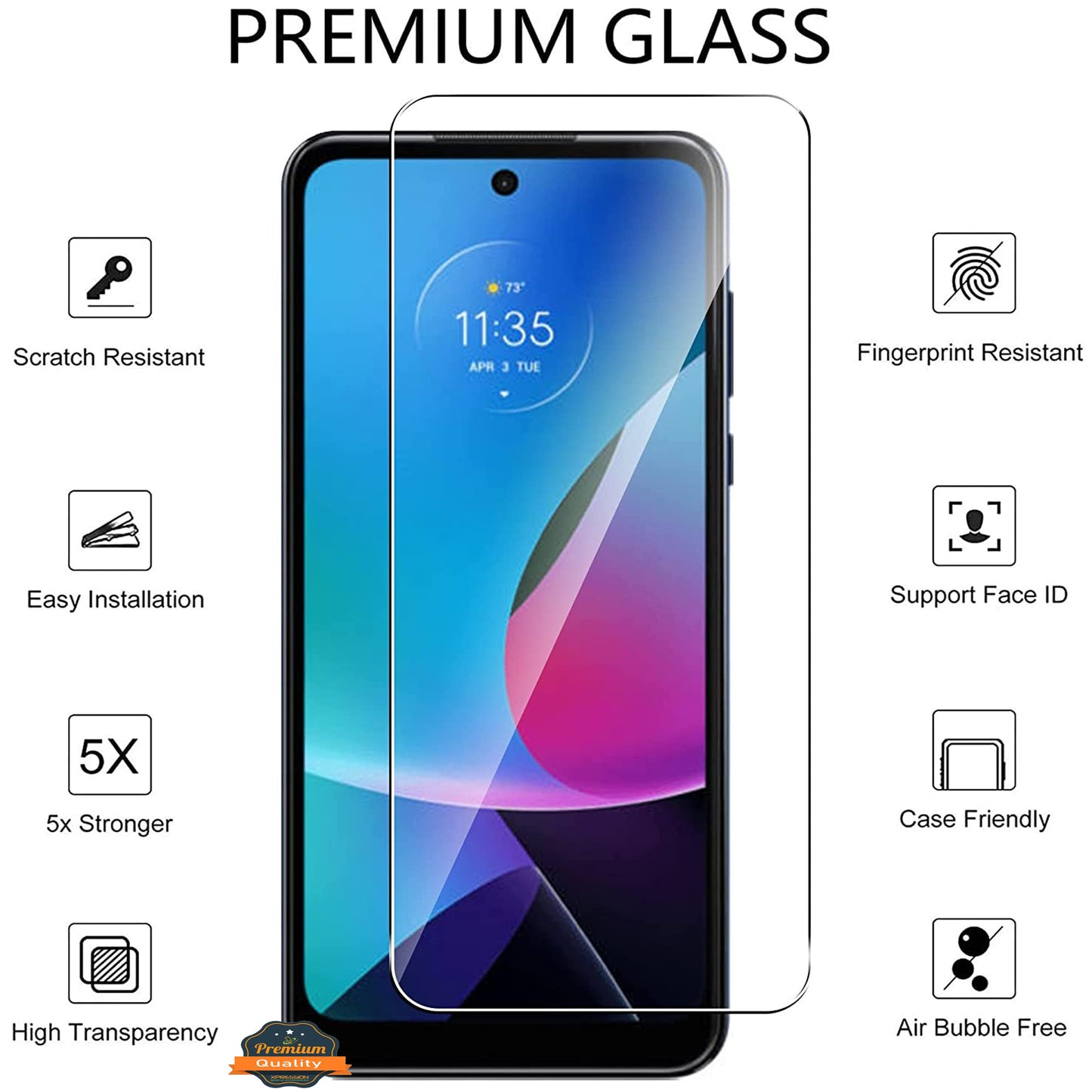 For Samsung Galaxy A17 5G Screen Protector Tempered Glass Premium HD Clear, Case Friendly, 9H Hardness, 3D Touch Accuracy, Anti-Bubble Film Glass Protector Clear