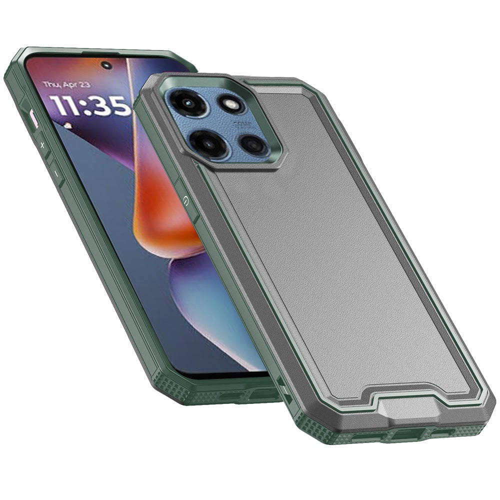 For Motorola Moto G 5G 2025 Tough Modern Fused Hybrid Armor Hard PC TPU Rubber Shockproof Drop Protection Impact Case Cover