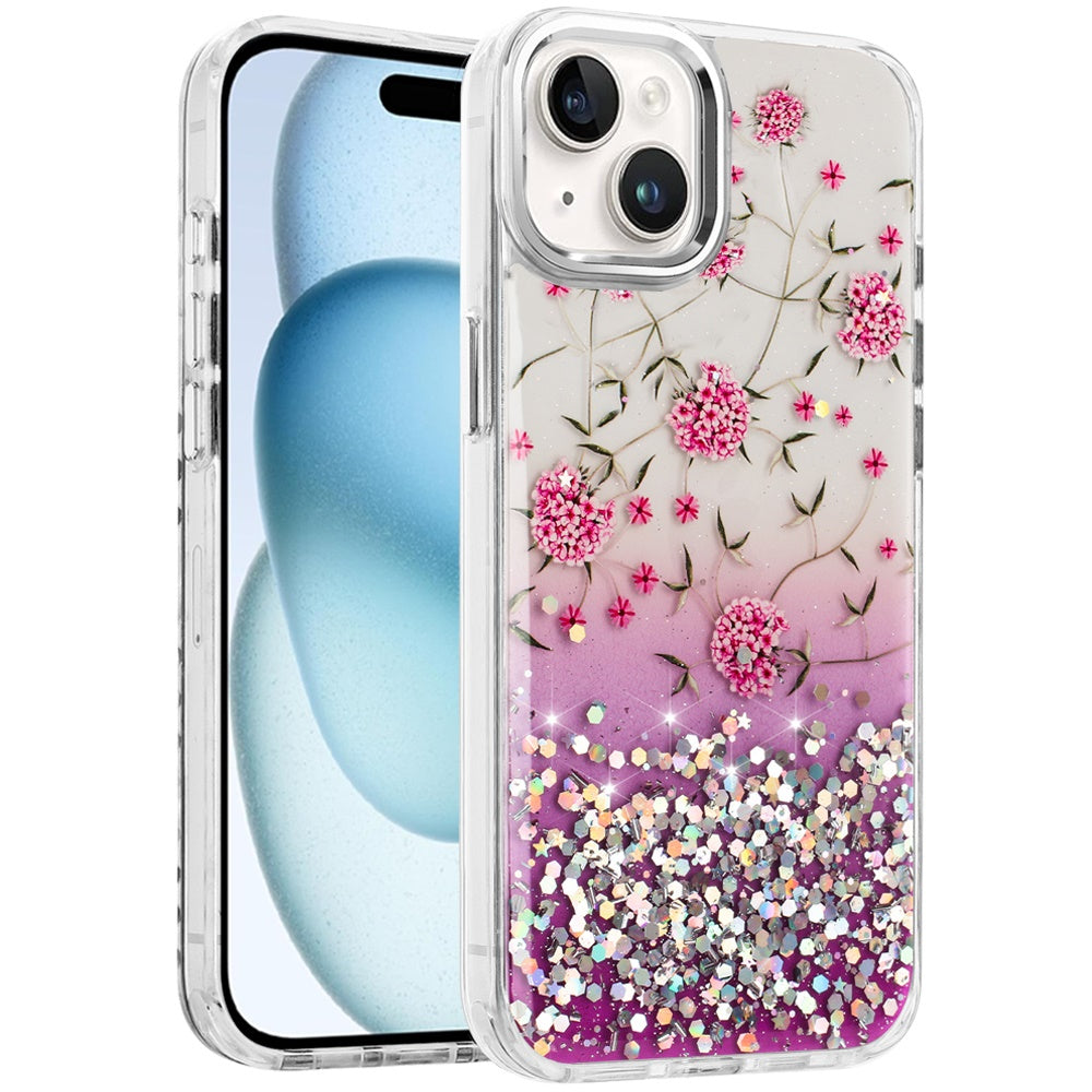 For Apple iPhone 16 Pro Max Fashion Beautiful Epoxy Design Hybrid Fashion Stylish TPU Protective, Shockproof Hybrid PC Case Cover