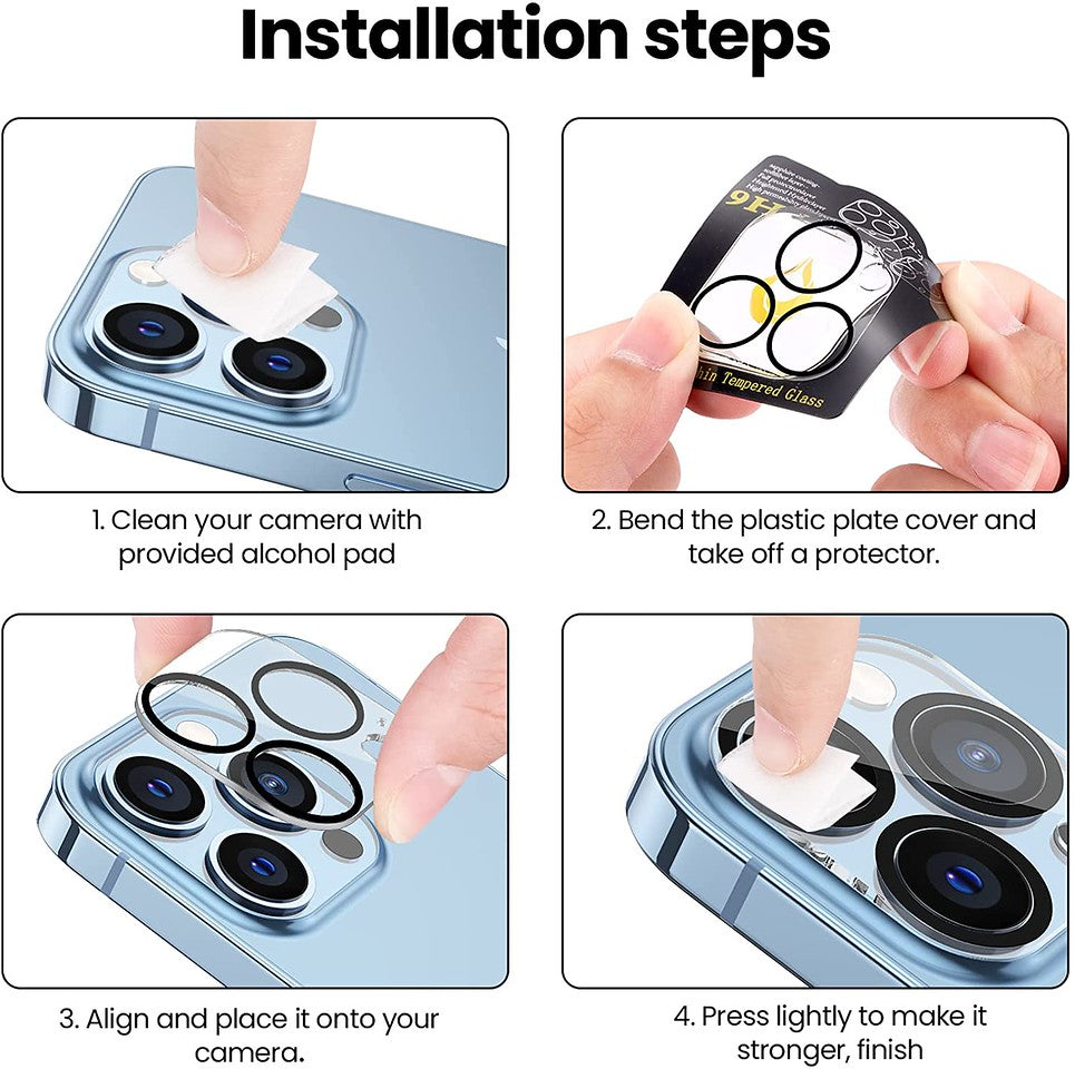 For Samsung Galaxy A17 5G Camera Lens Protector HD Clear 2.5D Tempered Glass with Black Edge, Case-Friendly, Ultra-Thin, Easy to Install Protector Black