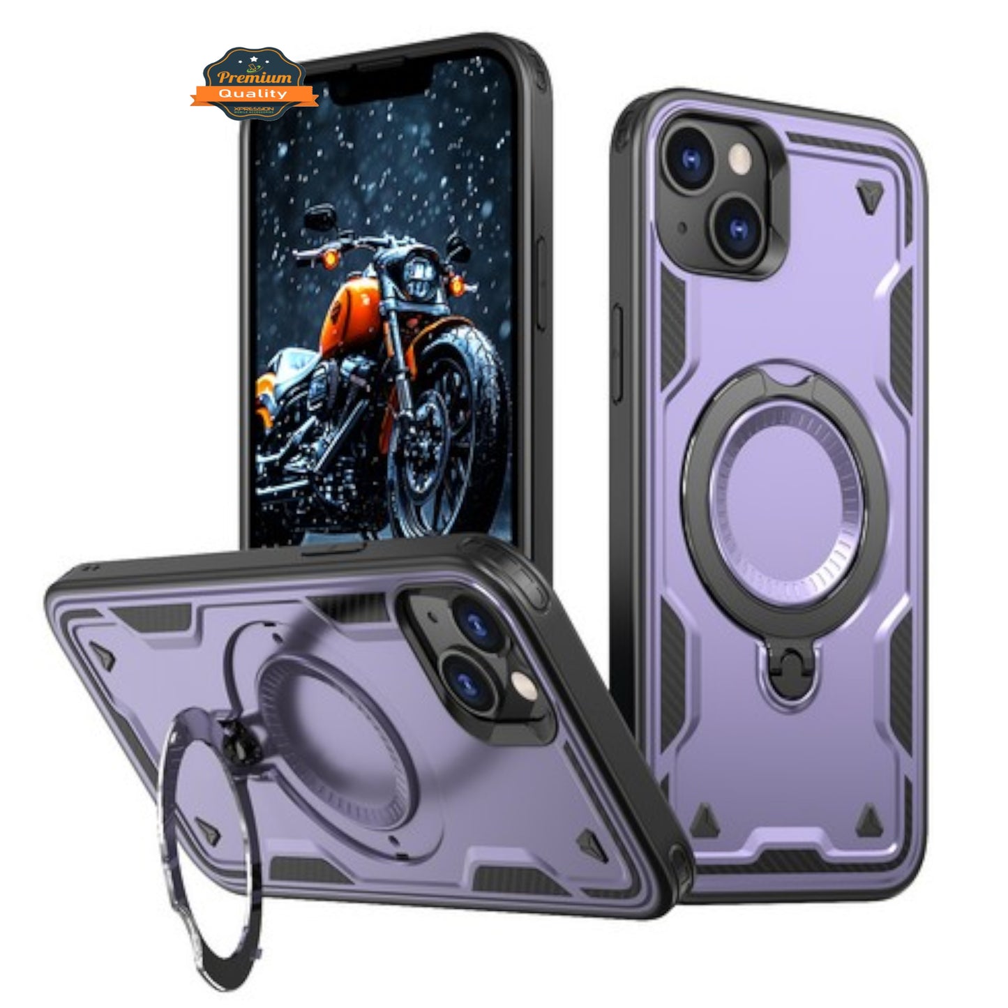 For Apple iPhone 17 AIR Ring Holder Military-Grade Shockproof, Magnetic Kickstand, Large Twisting Compatible with MagSafe Case Cover