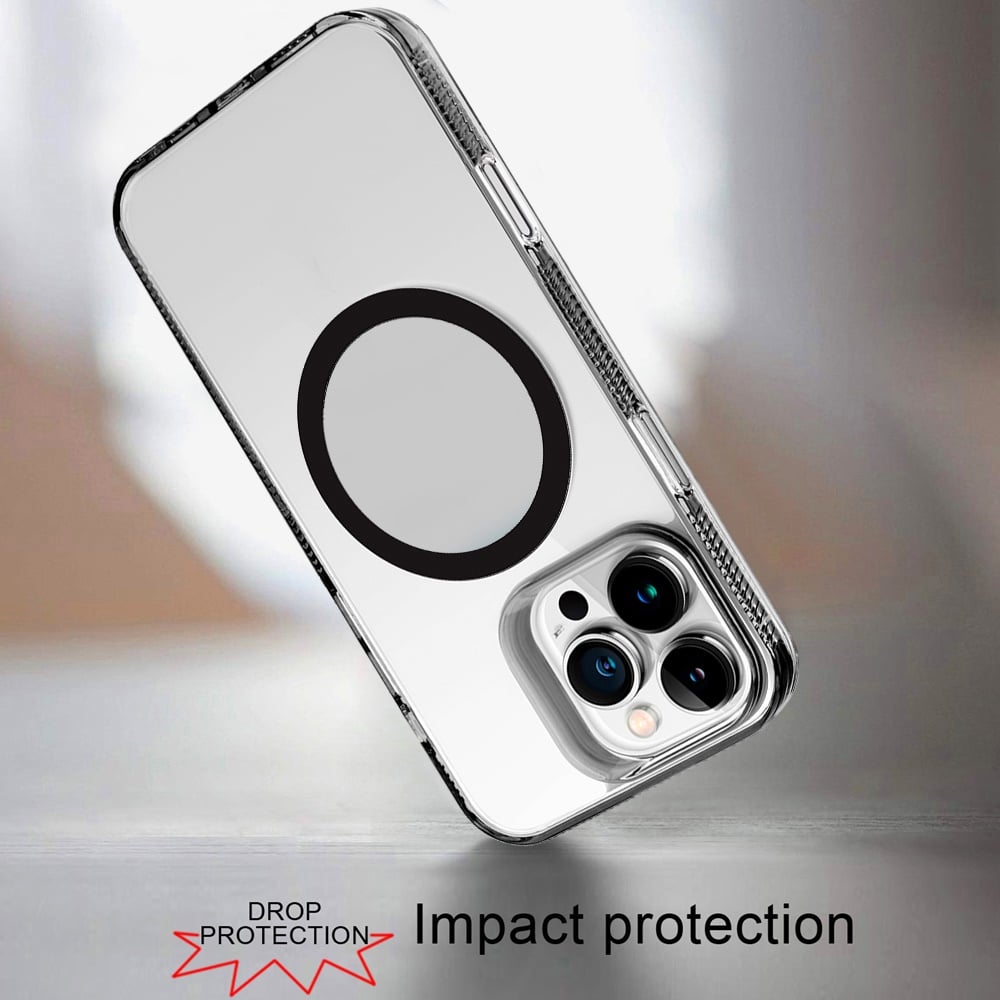 For Apple iPhone 16 Pro MagSafe Compatible Integrated Technology Clean Transparent Hybrid Armor TPU Frame Case Cover Clear