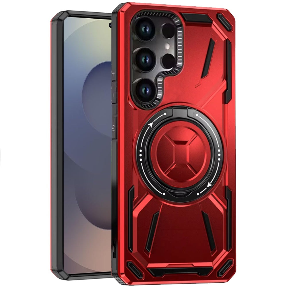 For Samsung Galaxy S26 Ultra Hybrid Magnetic Ring and 360° Rotational Kickstand with MagSafe Compatible, Military Grade Drop Protection Case Cover
