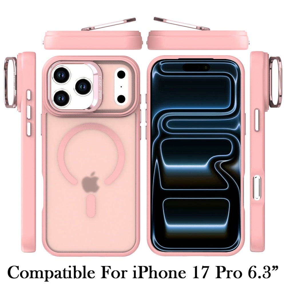 Phone Case for Apple iPhone 17 Pro Magnetic Shockproof Hybrid Camera Stand Guard Anti Slip Durable Protective Matte Design Cover