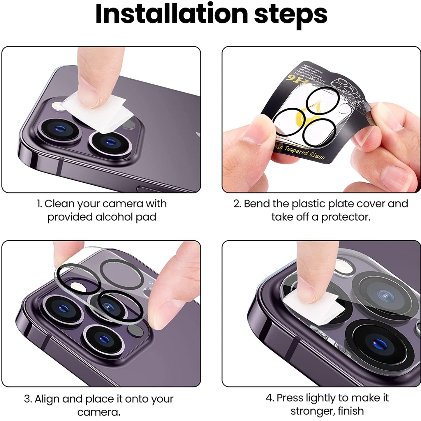 For Apple iPhone 13 Mini Camera Lens Protector – Tempered Glass, Clear, Scratch-Resistant, 9H Hardness Back Camera Protection Protector Clear