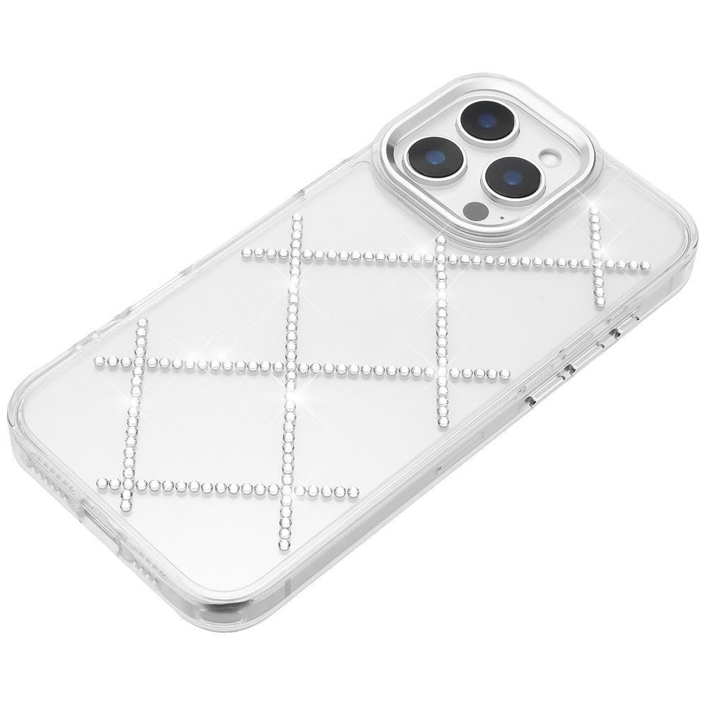 For Apple iPhone 12 Pro Max Gem Glitter Diamond Bling Clear Hybrid TPU Cover, Colorful Shockproof Protective Back, Slim Fit for Women Girls Case Cover