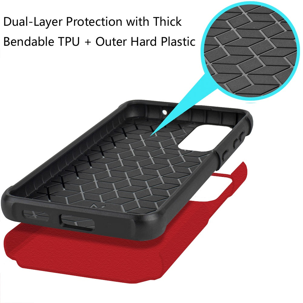 For Samsung Galaxy S23 Fan Edition /S23 FE Slim Tough Shockproof Hybrid with Dual Layer Hard PC + TPU Protection, Armor for Strong Drop & Impact Resistance Case Cover Red