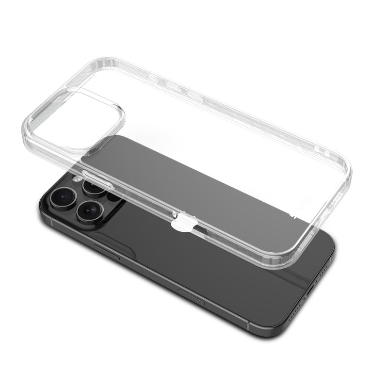 For Sturdy Case Gummy Rubber Hard Silicone TPU Slim Fit Cover for Apple iPhone 16 Pro Max - Highly Transparent Clear Case Cover Clear