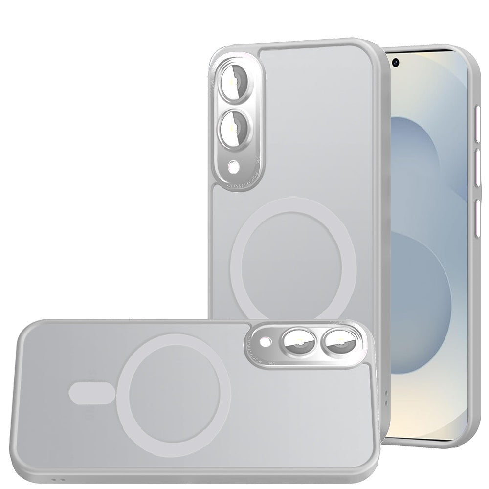 For Samsung Galaxy S25 EDGE Complete Protection HQ Matte Translucent Hybrid Shockproof w/ Camera Protector Compatible with MagSafe Case Cover