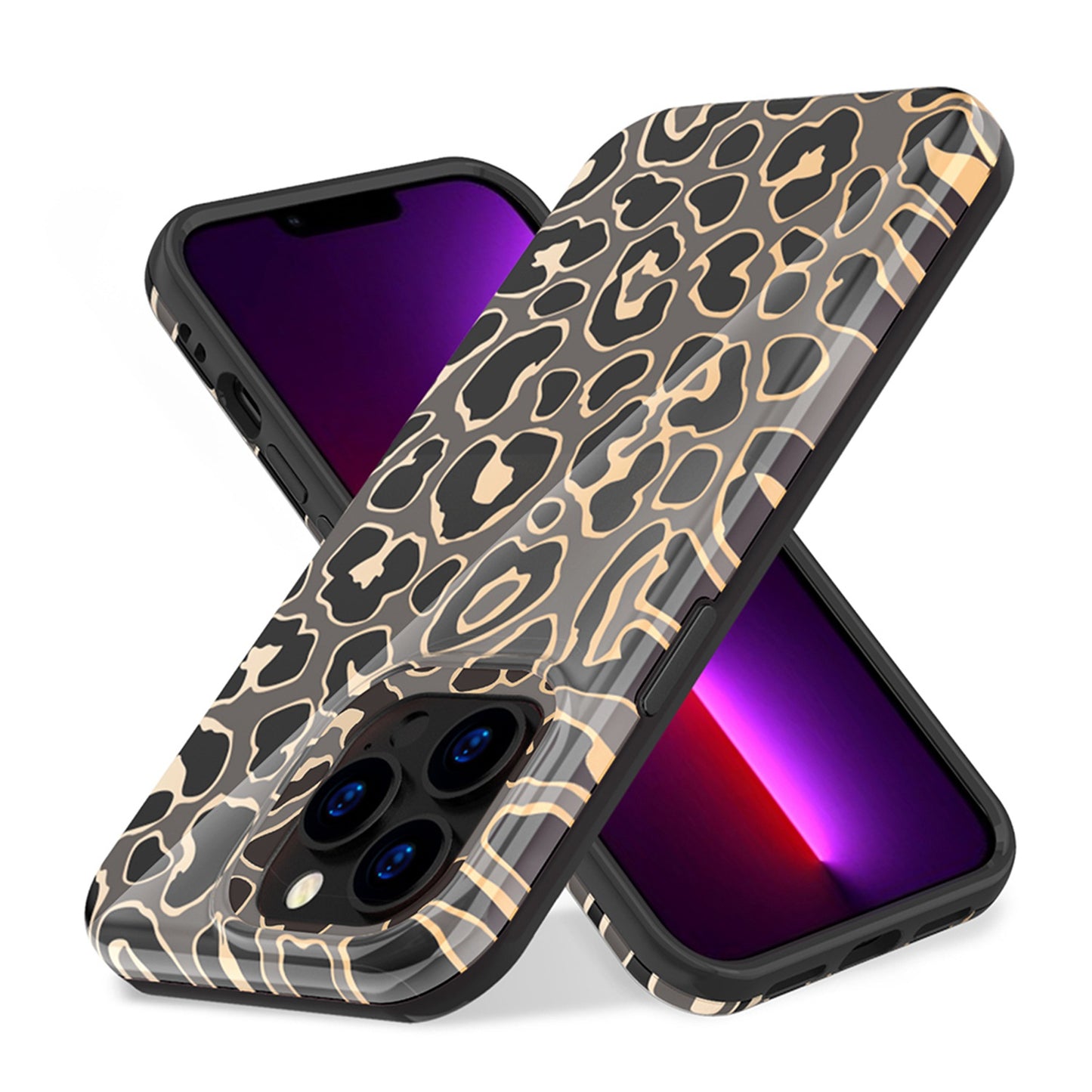 For Apple iPhone 13 Pro Max (6.7") Pattern Stylish Fashion Design Hybrid Rubber TPU Hard PC Shockproof Slim Phone Case Cover