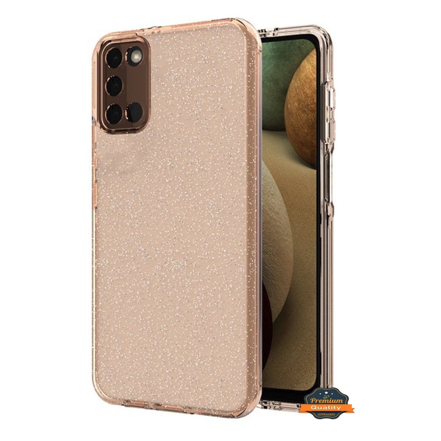 For Samsung Galaxy A03S Glitter Sparkle Bling Shiny Thin Slim Hybrid Shockproof Rubber Silicone Soft TPU Gel Protective Phone Case Cover