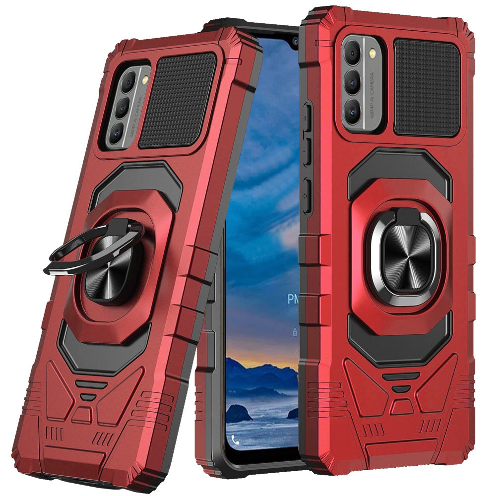 For Nokia G400 5G Tough Hybrid 2in1 Dual Layer with Rotate Magnetic Ring Stand Holder Kickstand, Rugged Shockproof Phone Case Cover