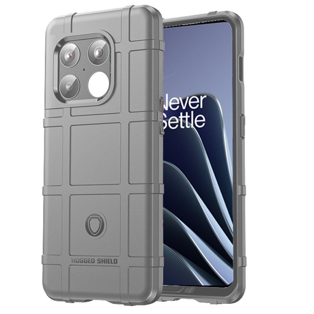 For OnePlus 10 Pro 5G Rugged Shield Hybrid TPU Thick Solid Rough Armor Tactical Matte Grip Silicone Texture Anti-Drop Phone Case Cover
