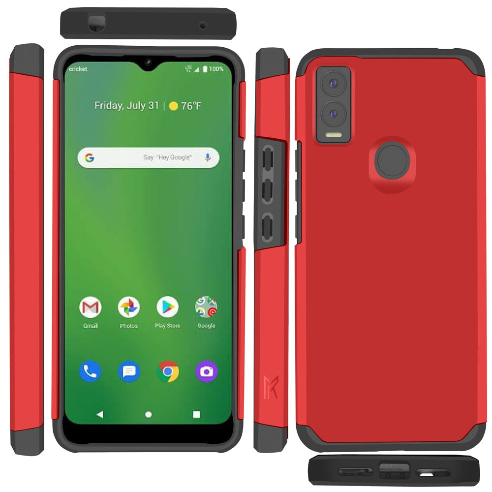 For Cricket Innovate E 5G (E Version 2022) Slim Protection Shock Absorption Hybrid Dual Layer Hard PC + TPU Rubber Frame Phone Case Cover