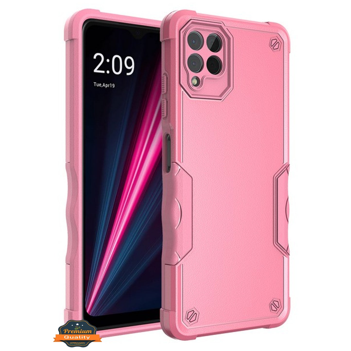 For T-Mobile Revvl 6 Pro 5G /Revvl 6 5G Hybrid Shockproof Heavy-Duty Tough Rugged Hard PC Soft TPU Lightweight Slim Phone Case Cover