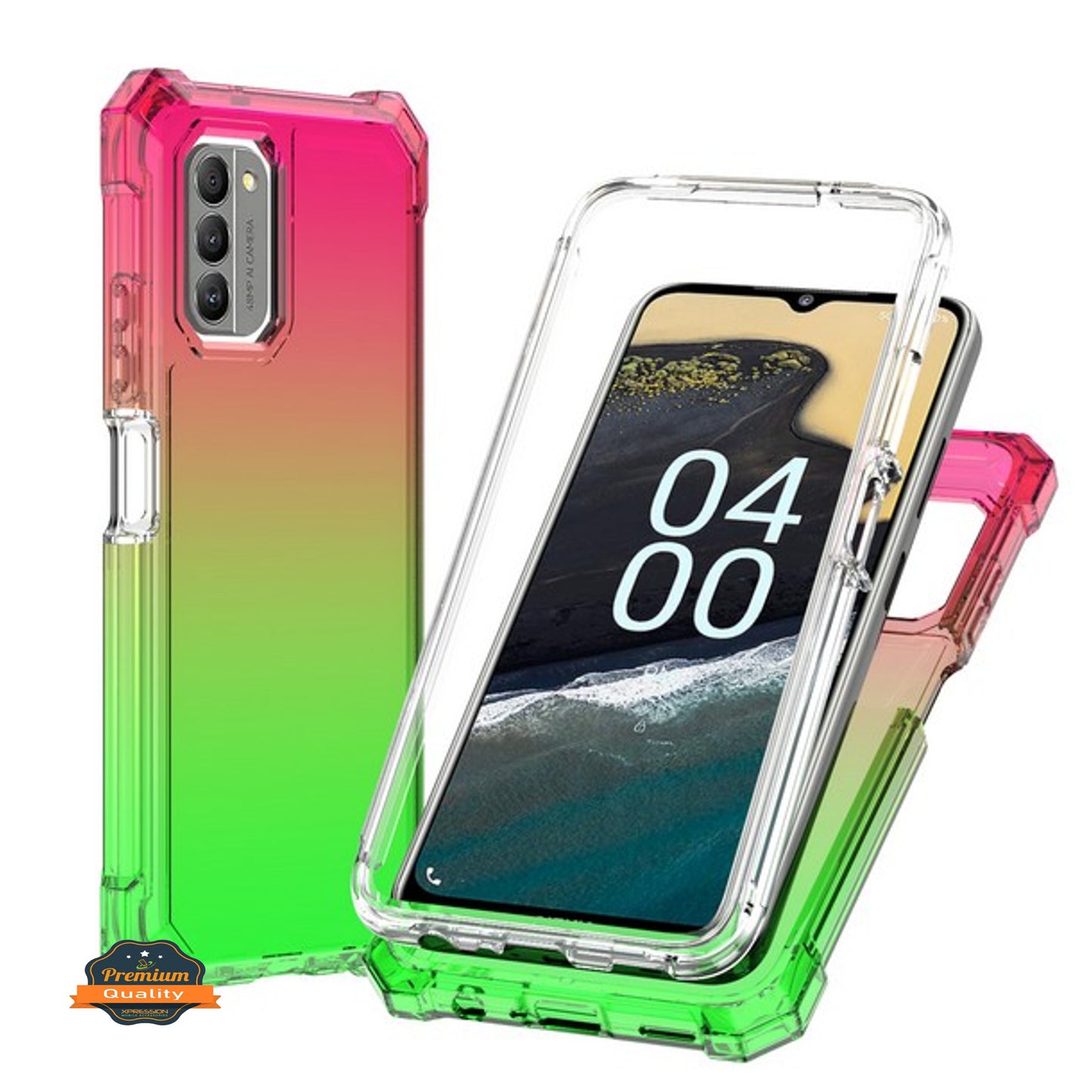 For T-Mobile Revvl 6 Pro 5G /Revvl 6 5G Hybrid 2in1 Front Bumper Frame Cover Square Edge Shockproof TPU + Hard PC Phone Case Cover