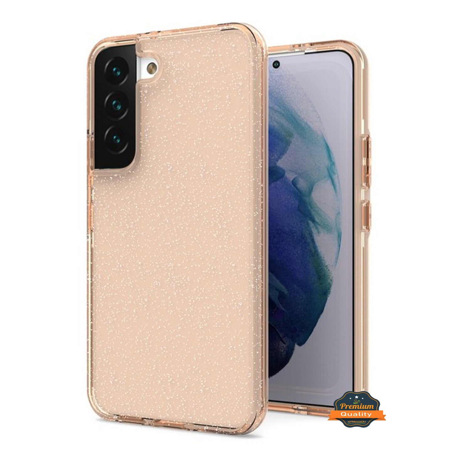 For Samsung Galaxy S22 Plus Glitter Sparkle Bling Shiny Thin Ultra Slim Hybrid Shockproof Rubber Silicone Soft TPU Gel Protective Phone Case Cover