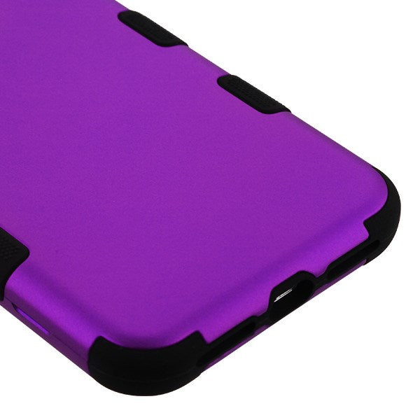 For Apple iPhone XS Max Hybrid Three Layer Hard PC Shockproof Heavy Duty TPU Rubber Anti-Drop Purple Phone Case Cover