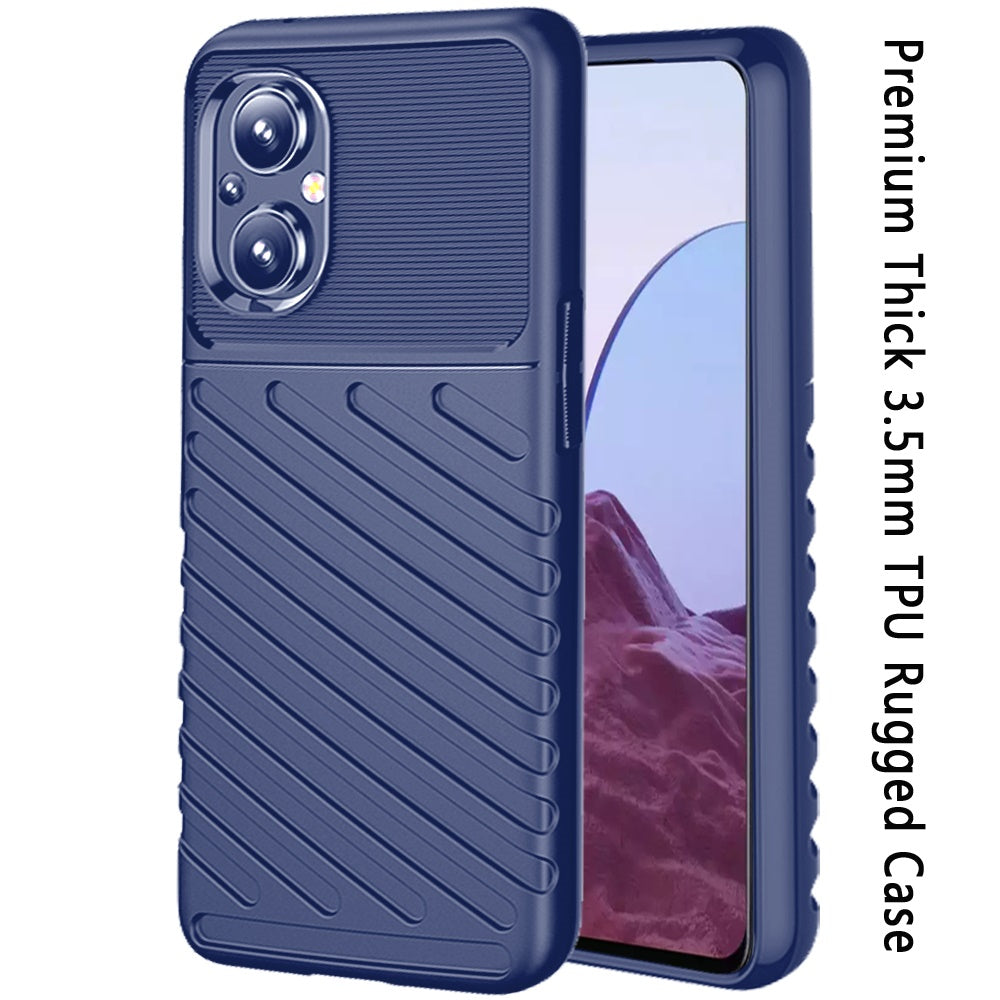 For OnePlus Nord N20 5G Rugged Hybrid Hard Silicone Gel TPU Bumper Texture Shockproof Anti Slip Protective Stylish Slim Phone Case Cover