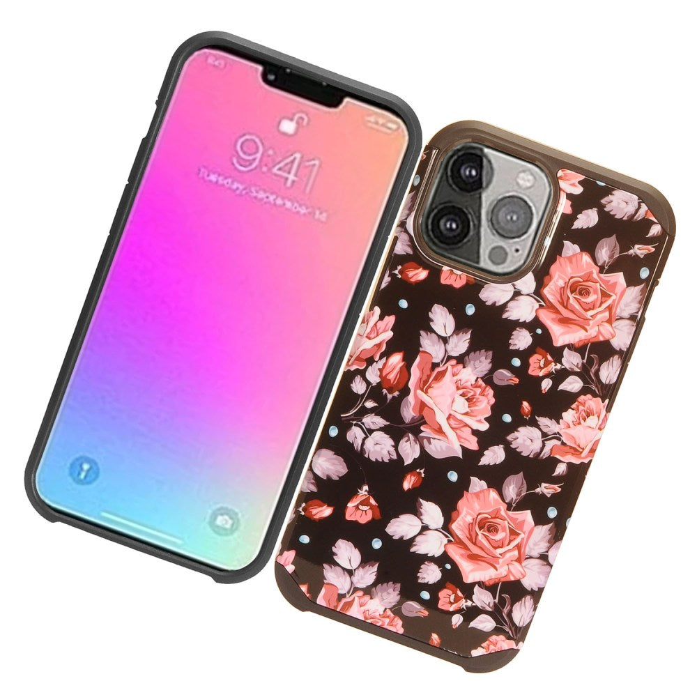 For Apple iPhone 13 /Pro Max Armor Dual Layer 2 in 1 Rubberized Hard Shell Shockproof TPU Silicone Hybrid Protection Ultra Slim Phone Case Cover