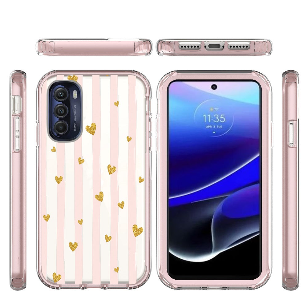 For Motorola Moto G Stylus 5G 2022 Beautiful Design Hybrid Triple Layer Armor Hard PC Rubber TPU Shockproof Frame Phone Case Cover